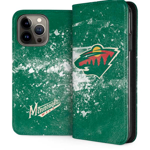 NHL Minnesota Wild Frozen iPhone 15 Pro Max Folio Case